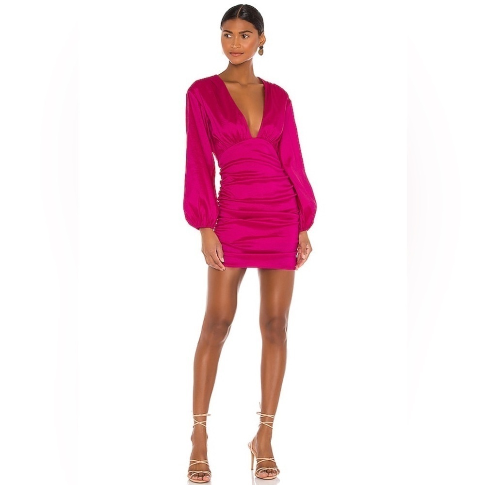 Lovers + Friends Revolve Lorenza magenta pink mini dress Small Glam Party